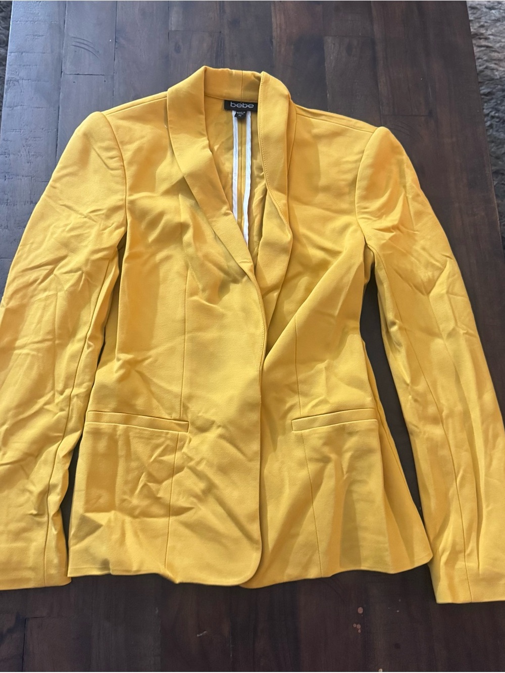 bebe Bright Yellow Tailored Blazer
